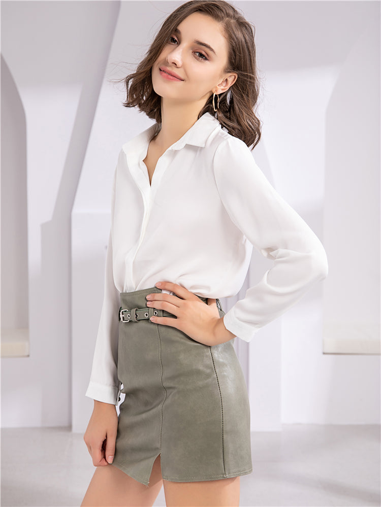 Women's Pu leather skirt