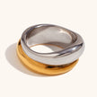 Cast Double Irregular Ring Stainless Steel Women