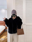 Short Artificial Mink Hair Fur Coat For Women
