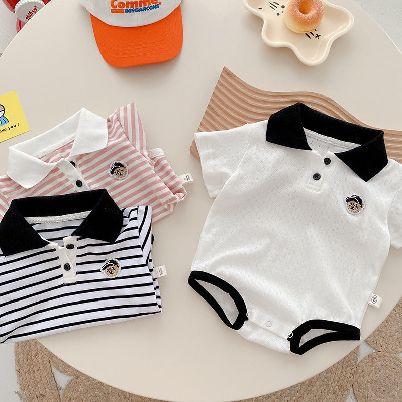 Newborn Western Style Bear Jumpsuit
