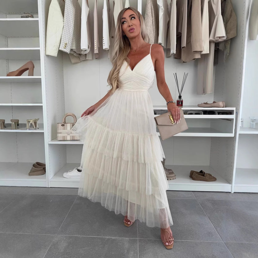 Fashion Sexy Mesh Slip Dress Women