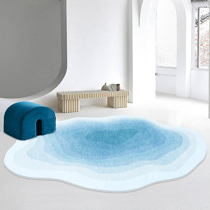 Home Living Room Shaped Faux Cashmere Carpet