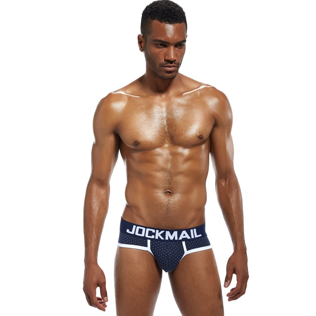 Men's Triangle Underwear Polka Dot Pure Cotton Sweat-absorbent