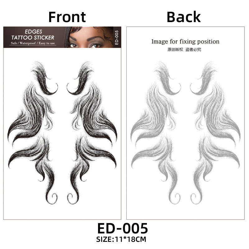 Hair Tattoo Stickers Creating The Seriously Real Baby Hairs Temporary Hairline Sticker Curly Template Hair Edge Tattoo Sticker