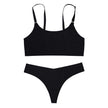 Women Seamless Bra Set Sexy Thong Low Waist Panties Wire Free Bra Bralette Lingerie Brassiere Ice Silk Female Underwear Set