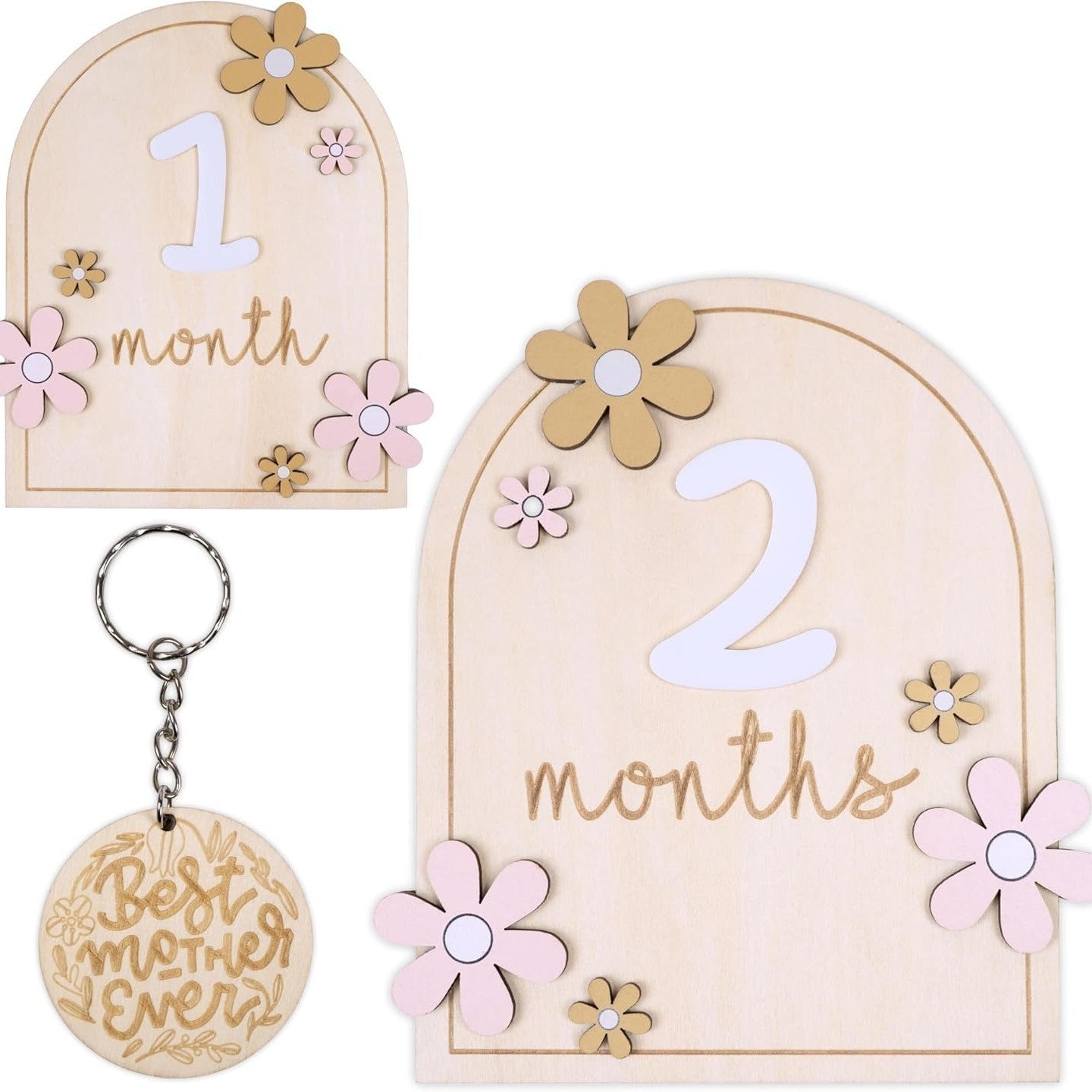 Baby Milestone Wooden Photo Props