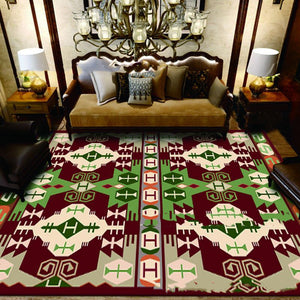 European Style Jihe Print Carpet Bedroom Living Room