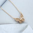 Entry Lux Copper Jewelry Micro Inlaid Zircon Butterfly Earrings Necklace Dress Accessories