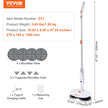 VEVOR Cordless Electric Mop, Electric Spin Mop With Water Tank, Up To 40 Mins Battery, LED Headlight, Dual Mop Heads, 4 Microfiber Pads  4 Trapezoid Microfiber Pads, For Hardwood Tile Floor Cleaning