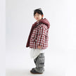 Children's Winter Warm Coat Two-sided Wear Thick Checks Tide