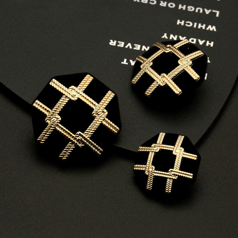 Design Cashmere Zinc Alloy Coat Buttons