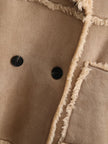 Personality Stitching Fleece Coat Coat Autumn And Winter Women's