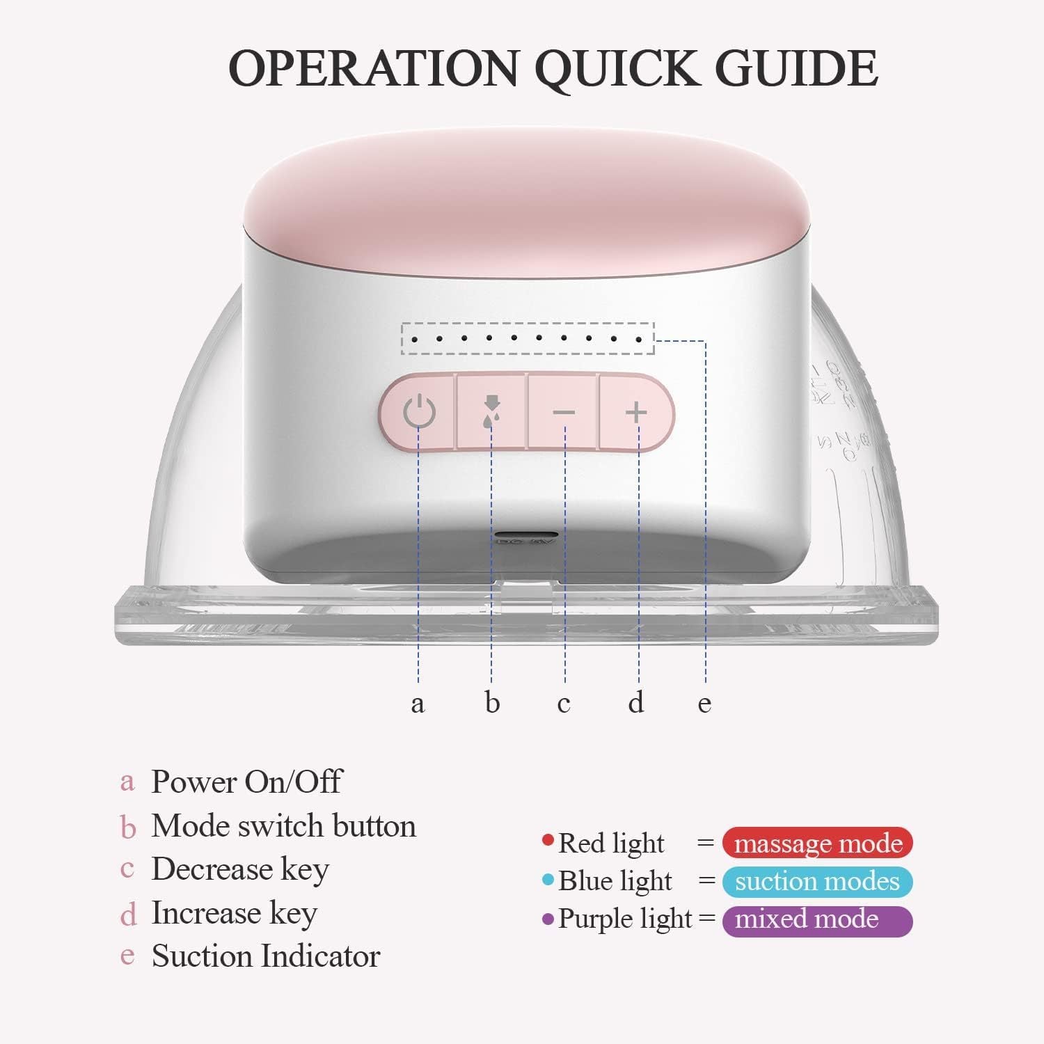 Hands-free Painless Portable Electric Breast 3-mode Rechargeable Travel Breast