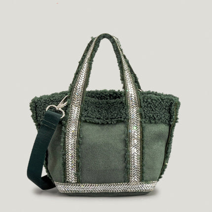 Woolen Bucket Bag Female Special-interest Design