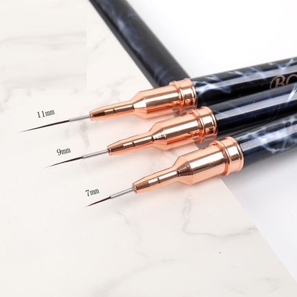Black Marbled Metal Rod Pull Pencil Nail Tool
