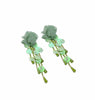 Women's Exaggerated Flower Tassel Earrings Long Sequins