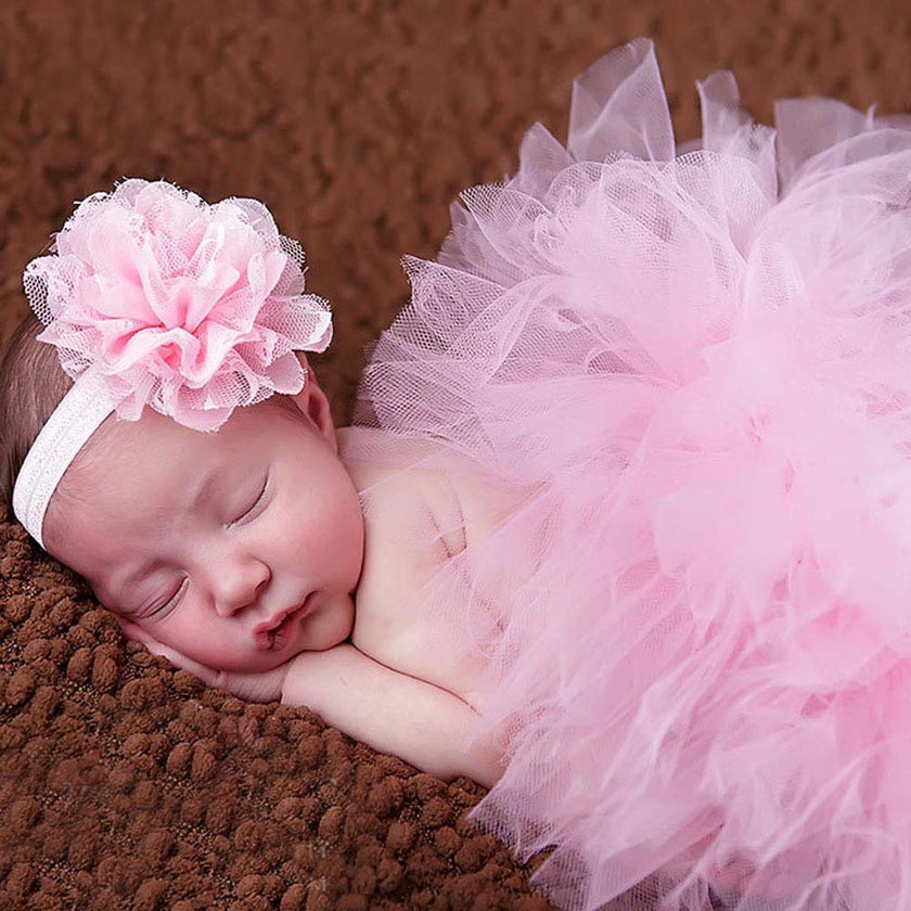 Photograph Of Newborn's Poncho Skirt Tutu