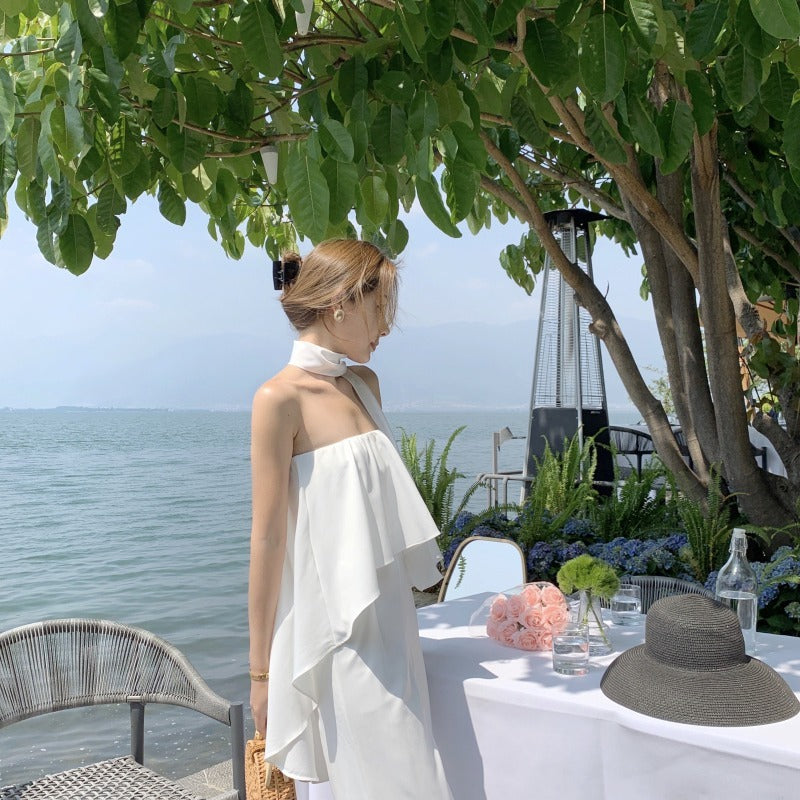 Women's High Waist Loose Drape Seaside Holiday Casual Jumpsuit