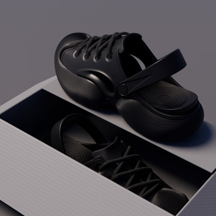 Closed-toe Slippers Outdoor Summer Platform Height Increasing Non-slip Fashion Hole Shoes For Men And Women