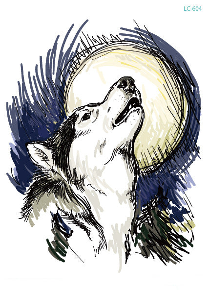 Original Personality Wolf Tattoo Sticker Animal