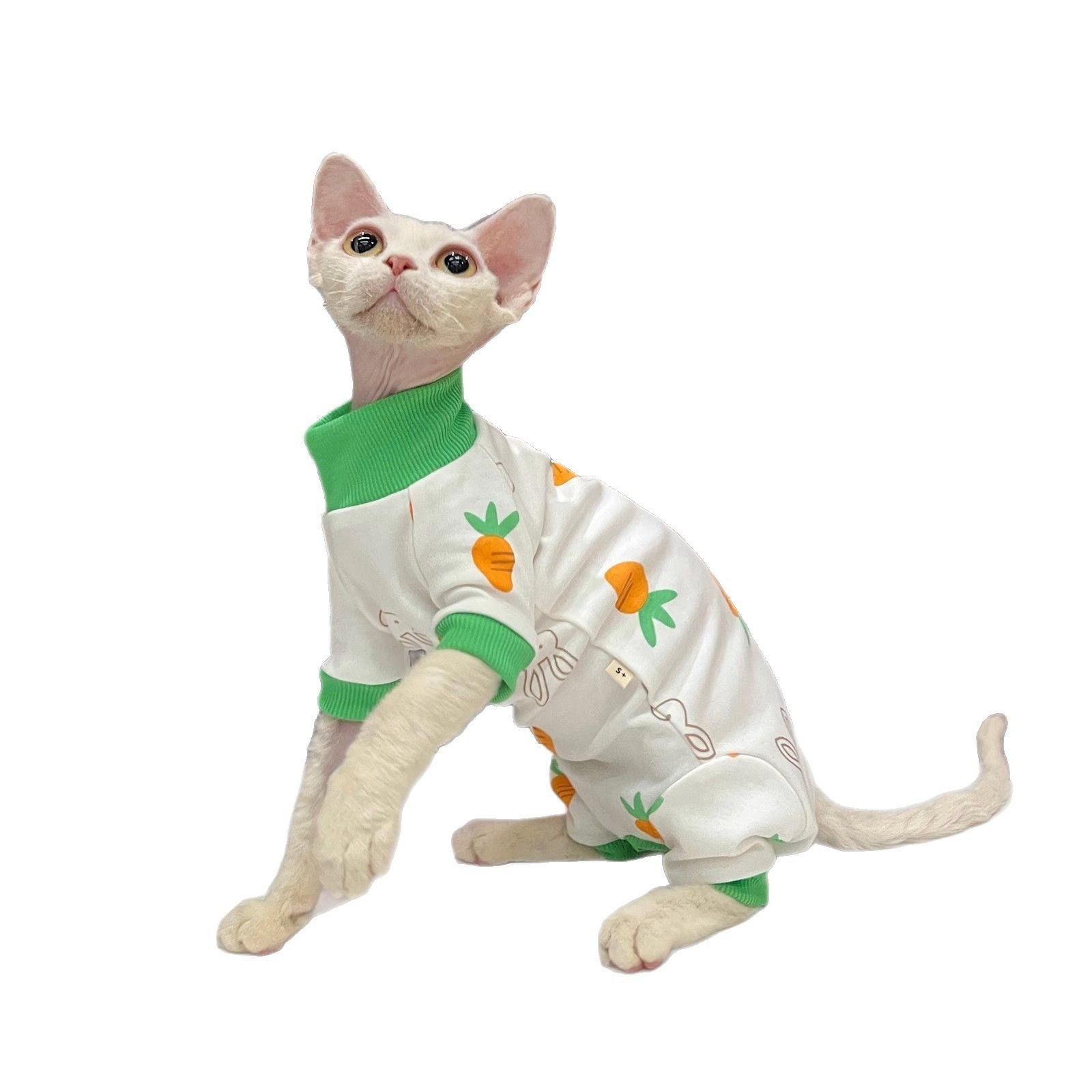 Spring And Autumn Hairless Cat All-inclusive Anti-lint Sleeved Cat Clothes