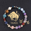 Twelve Constellation Constellation Bracelet Natural Stone Cut Color