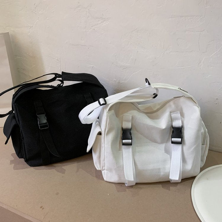 Women's Crossbody Canvas Bag Hong Kong Style Large Capacity