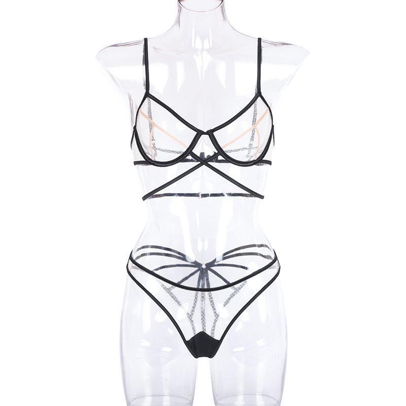 Womens Mesh Underwear Sexy Two-pie