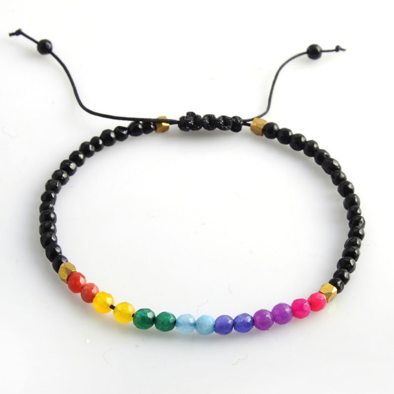 Dyed jade crystal bracelet