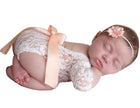 Newborn Photography Clothes Tie With Bow Tie Lace Photo Clothes Photography Headband Two-piece Suit