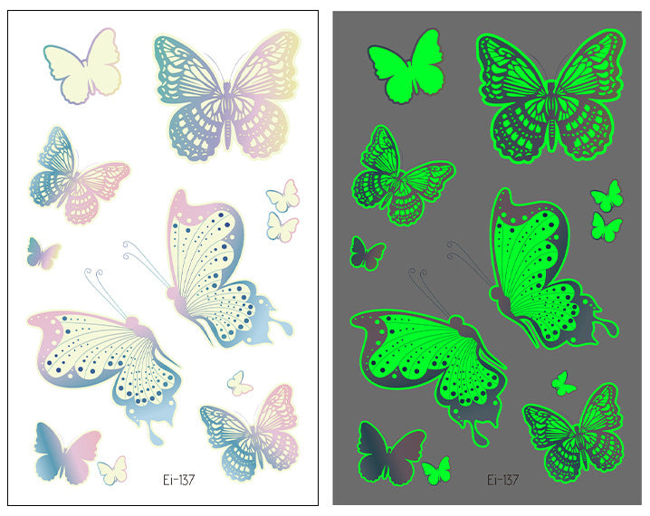 Waterproof Glitter Butterfly Tattoo Stick Gradient Tattoo