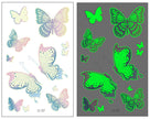 Waterproof Glitter Butterfly Tattoo Stick Gradient Tattoo