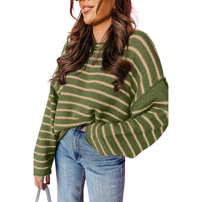 Loose And Warm Knitted Pullover For Women