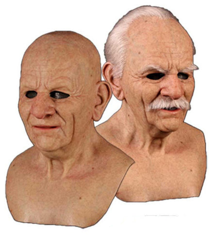 Old man mask white hair white beard headgear halloween Alpscommerce