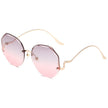 Women's Irregular Rimless   Sunglasses