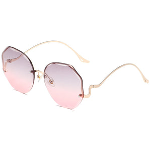 Women's Irregular Rimless   Sunglasses