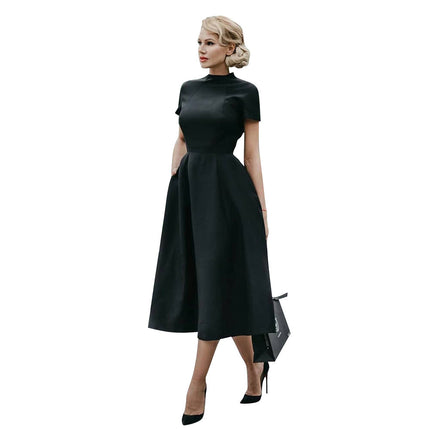 Black short sleeve women's dress