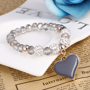 Crystal Butterful Bracelet & Bangle Elastic Heart Bracelets