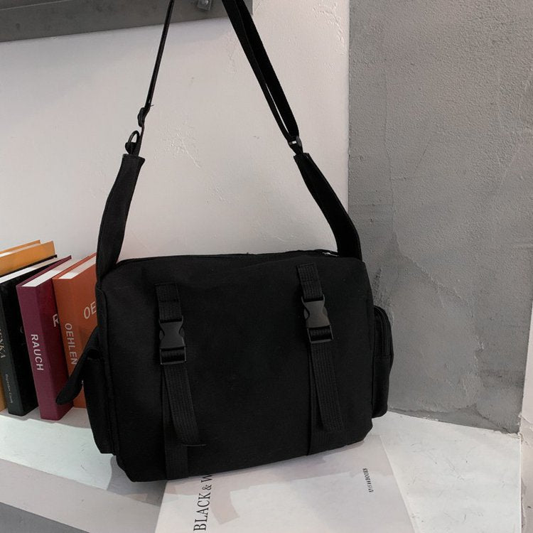 Women's Crossbody Canvas Bag Hong Kong Style Large Capacity