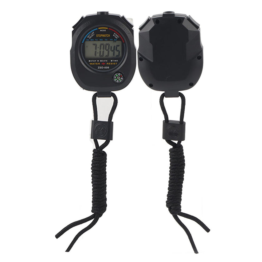 2 PCS Multifunctional Handheld Digital LCD Stopwatch Timer for Sports/Running/Racing/Swimming