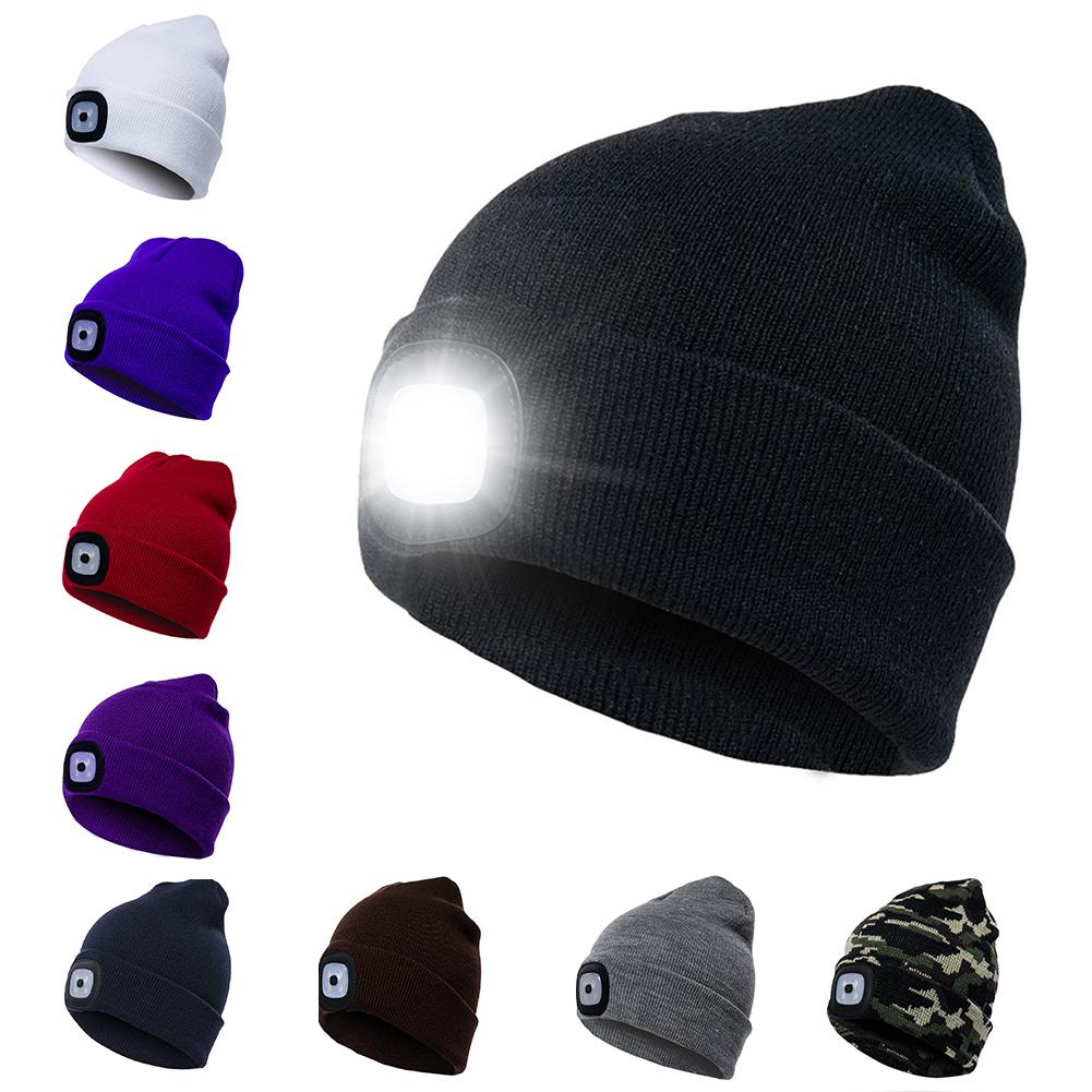 LED Knit Hat Button Cell Type Knitted Hat