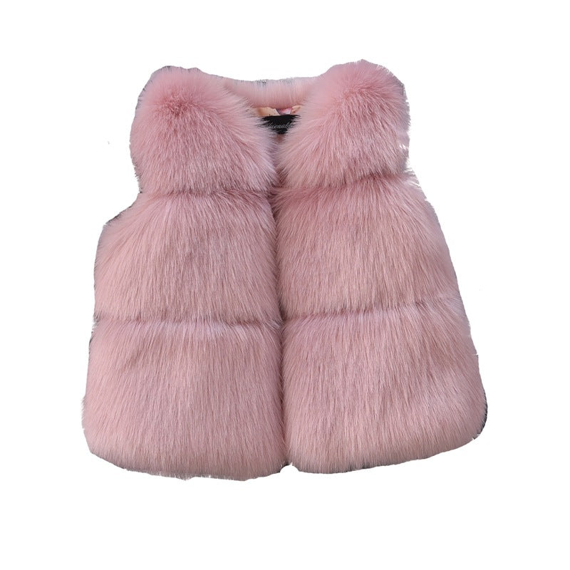 Fur Vest Short Thickened Cotton-padded Coat