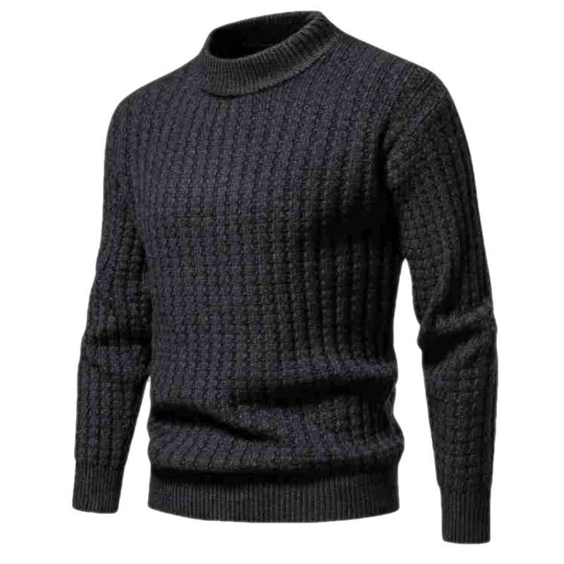 Men's Knitwear Solid Color Round Neck Fashion Sweater