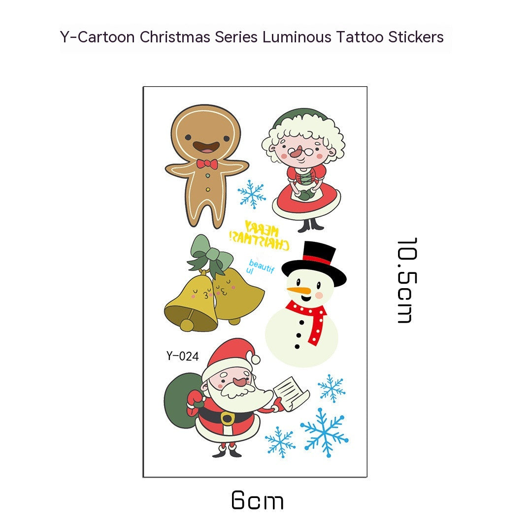 Children's Christmas Luminous Tattoo Face Pasters