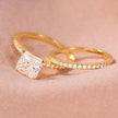 Bracelet S925 Inlaid Princess Zircon Women's 2 Karat Rhinestone Ring