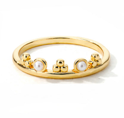 Women's Stainless Steel Rings Vintage Golden Lotus Rings