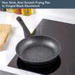 Non Stick Black Frying Pan Ceramic PTFE Coated For Gas Electric Induction