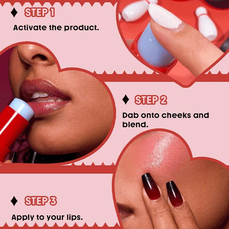 Lip And Cheek Dual-use Blush Lipstick Stick Color Rendering