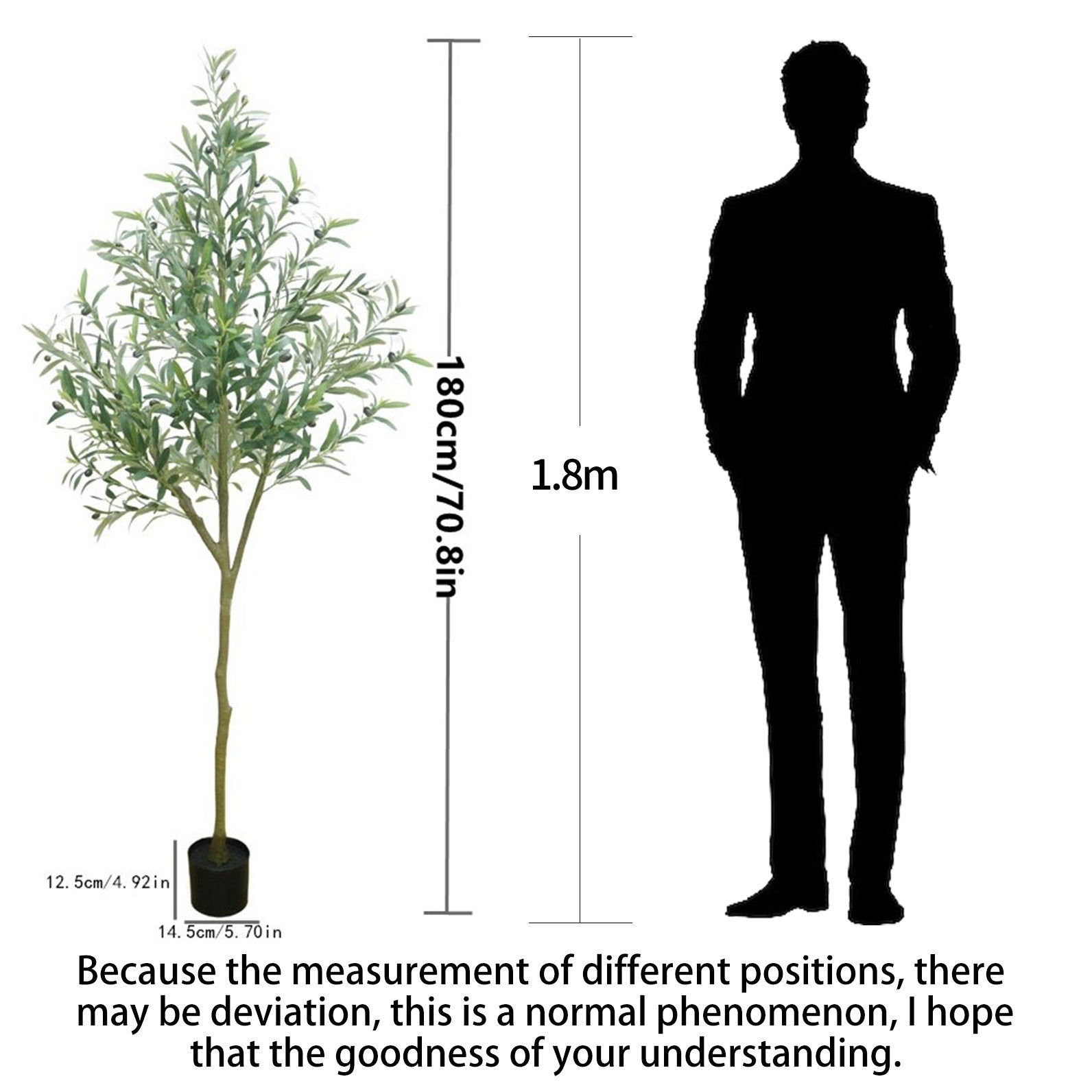 Artificial Olive Tree 70.8 Inches