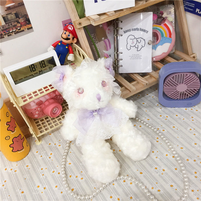 Japanese Lolita Doll  Hand-made Cartoon Plush Messenger Bag